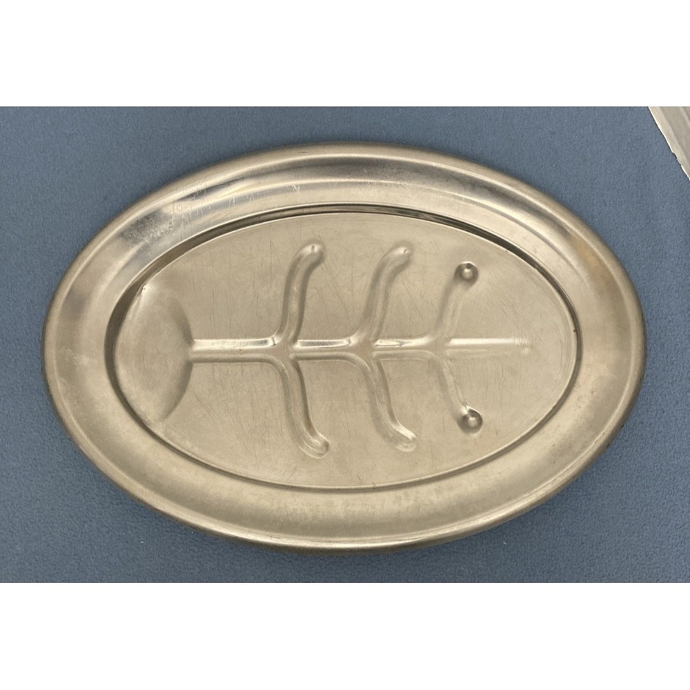 VTG Vollrath Stainless Steel 18" Tree of Life 18"‎ Oval Serving Tray (8068)